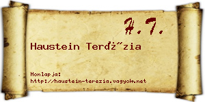 Haustein Terézia névjegykártya